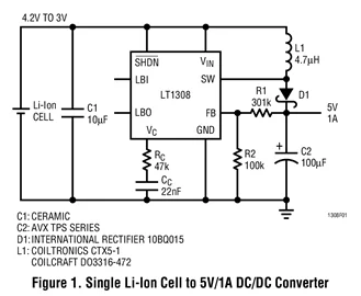 LT1308 LT1308CS8 LT1308IS8 одноэлементный Высокоточный микропоower 600 кГц преобразователь