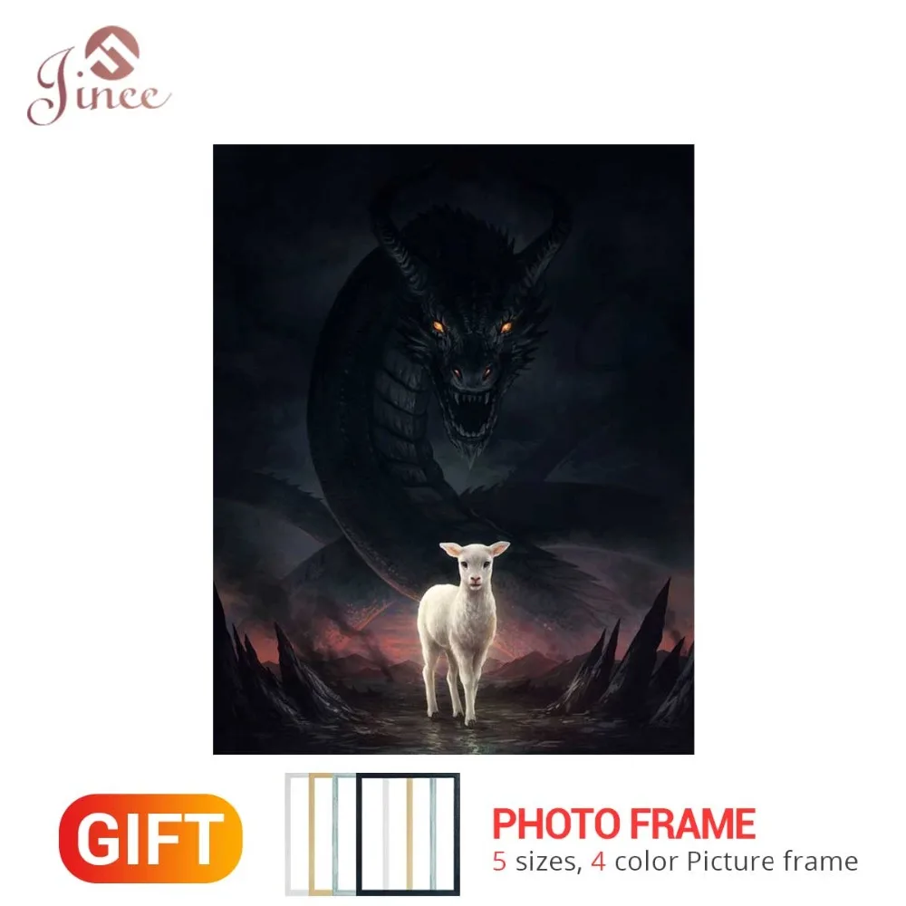 

5D Diamond Embroidery Sheep Dragon Animals Cross Stitch DIY Diamond Painting Full diamond scenery rhinestones Home Decor gift
