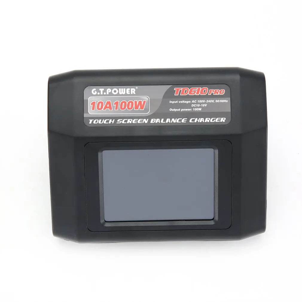 G.T POWER TD610 Pro 10A 100 W балансировочное зарядное устройство цветной сенсорный экран для 1-6 S LiPo Lilon LiFe LiHV 1-14 S NiCd NiMH EU/US Plug