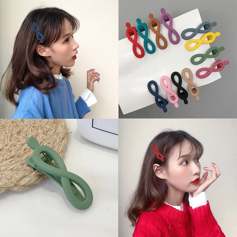 1PC Hair Pins Korean Unique Bang Clip Hair Clips Women High Quality Geometry Girls Headwear Scrub Hair Accessories Unique