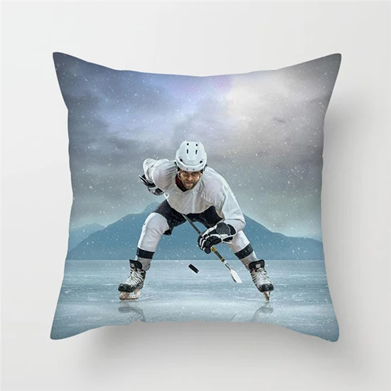 Fuwatacchi ледяной снег Пледы Подушки хоккейный спортивный стиль чехлы для подушек атлет печатных подушки декоративные подушки для дивана автомобиля - Цвет: Y0181