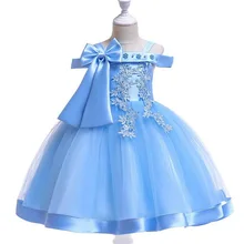 Summer Brand 2019 Kids Party Dresses For Girls Wear Princess Girl Dress Children Clothing Tutu Baby Girls Clothes Pink Blue Red 5293 bohemia beading tutu princess kid dresses for baby girls winter children clothes wholesale baby kids boutique clothing lots