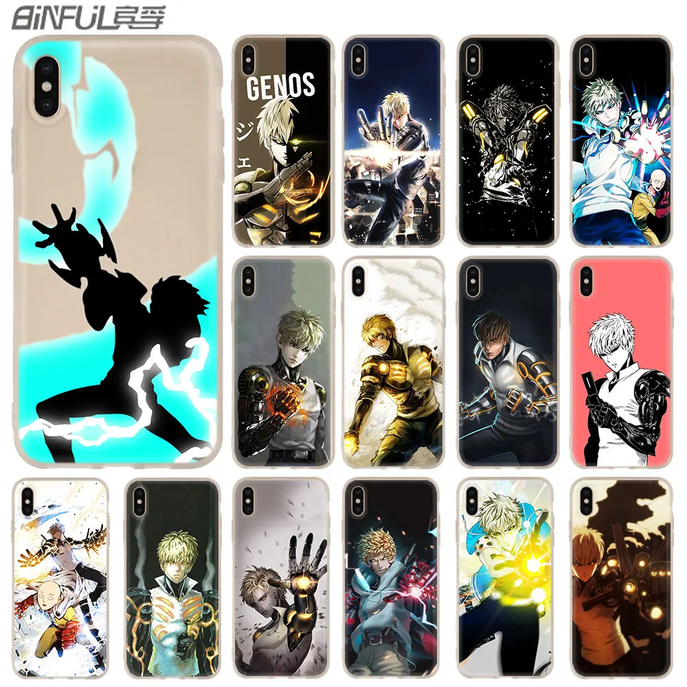

One Punch Man Genos Case for iphone XS Max XR X 10 Cover Phone Cases for iphone 7 7plus 6s 6 8 plus 5 4s