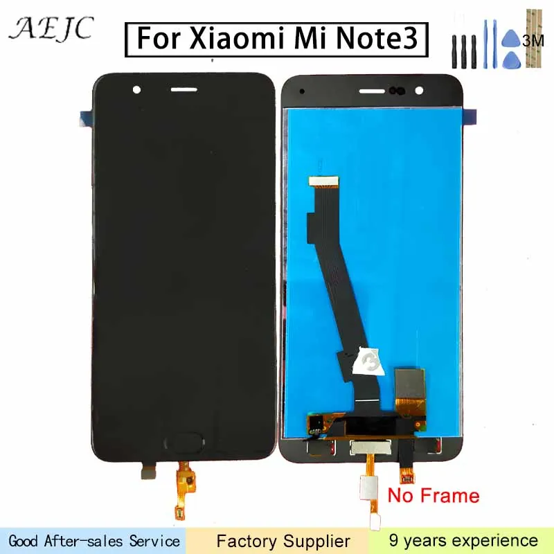 

5.5" For Xiaomi Mi Note 3 LCD Display Touch Screen Digitizer Assembly With Fingerprint Sensor For Xiaomi Mi Note3 Touch Screen