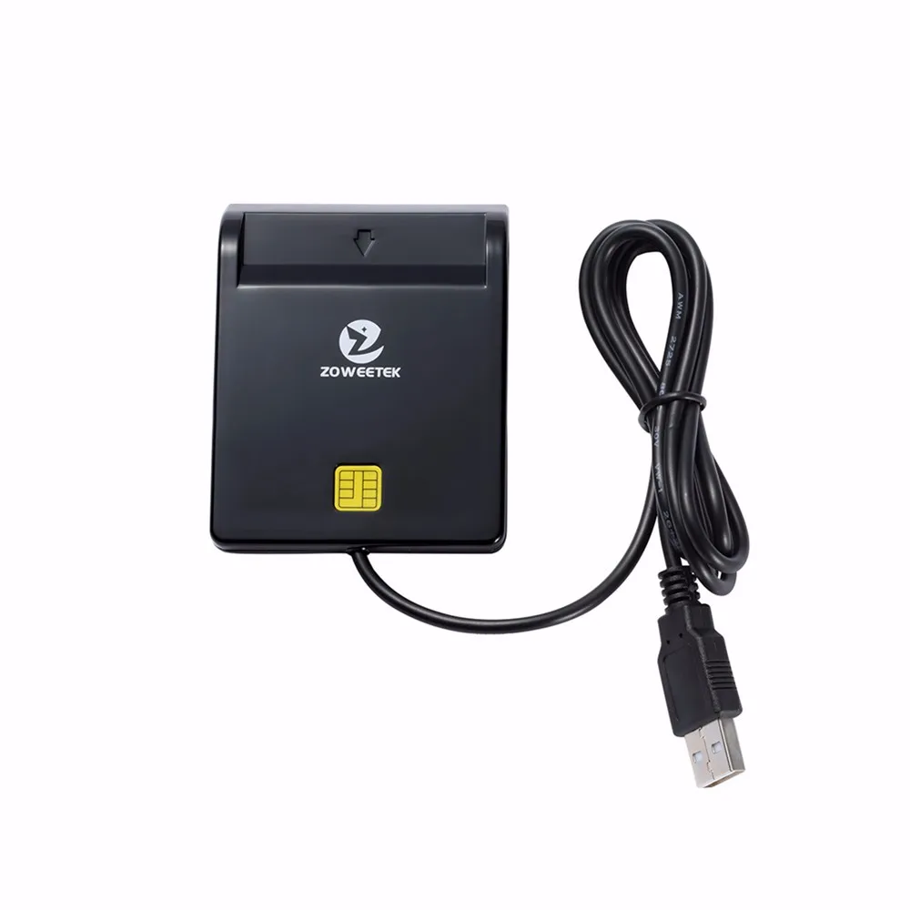 Zoweetek 12026-1 EMV смарт-карта USB считыватель писатель DOD военный USB общий доступ CAC смарт-кардридер для SIM/ATM/IC/ID карты