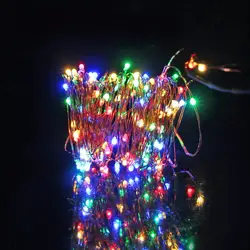 Axeshine Гирлянды светодиодные 10 м 100 светодиоды Медный провод гирляндой с 4.2 В 0.5a Адаптеры питания Рождество Свадебные украшения огни