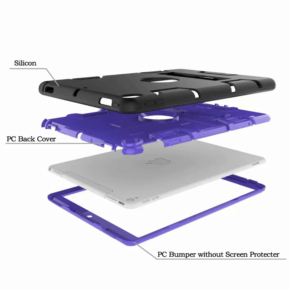 А Тип тяжелых Противоударная подставка Гибридный чехол в виде робота для IPad 2, 3, 4 воздуха 1 air 2 pro 9,7 pro 10,5 PRO 11 дюймов 30 шт