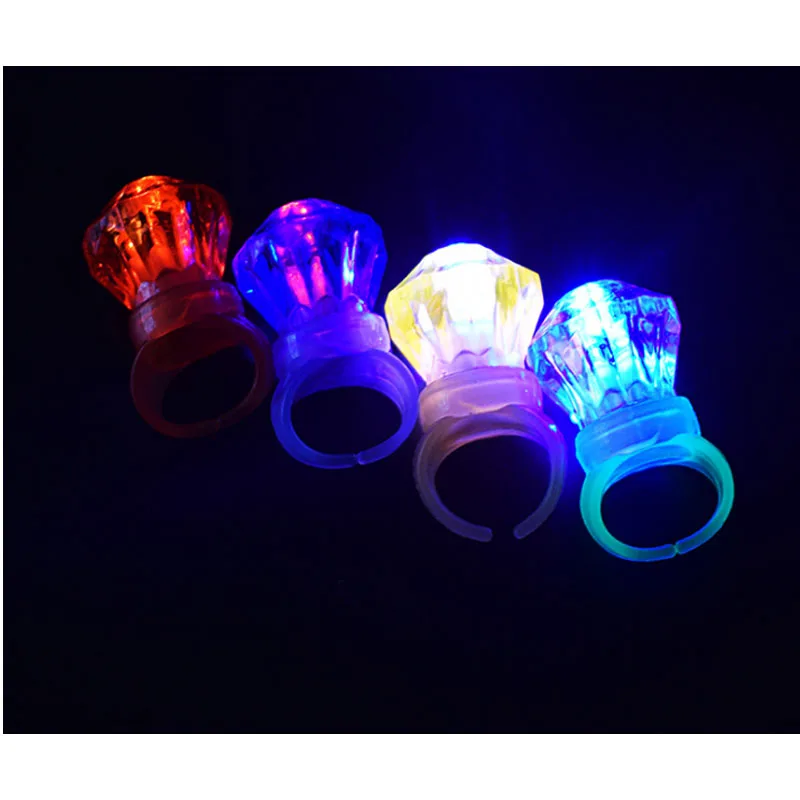 2018 Costume Leds Girl Boy Man Led Flashing Light Rings Blinking Jelly Finger Birthday Wedding