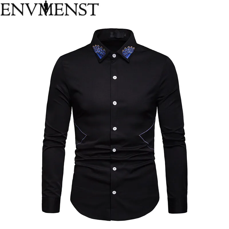 Envmenst 2019 Men Plaid Shirt Spring Summer Long Sleeve