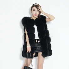 Best Quality Winter New Fashion Genuine Fox Furs Vests Woman Real Fur Coat For Women’s Natural Fox Fur Jacket Waistcoat