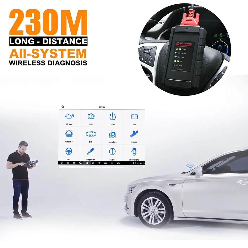 Autel MaxiCOM MK908 автоматический полный OBD2 автомобильный диагностический инструмент OBDII ECU кодирующий код считыватель сканер OBD 2 сканирующий инструмент pk launch X431