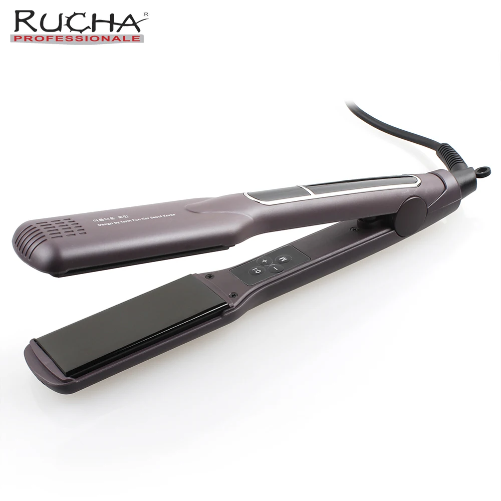 RUCHA Salon Профессиональный Выпрямитель для волос влажный и сухой Электрический инструмент для укладки волос плавающий 2 дюйма Керамические пластины плоский Утюг