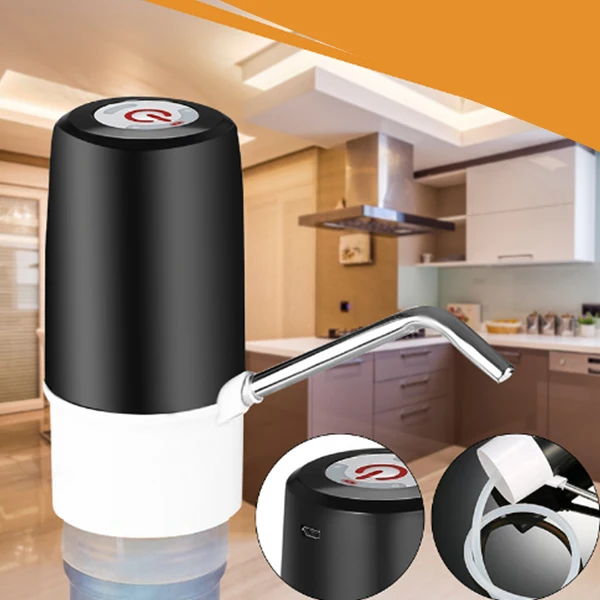 Автоматический электрический портативный диспенсер для водяного насоса USB Перезаряжаемый питьевой дозатор для бутылки Посуда для