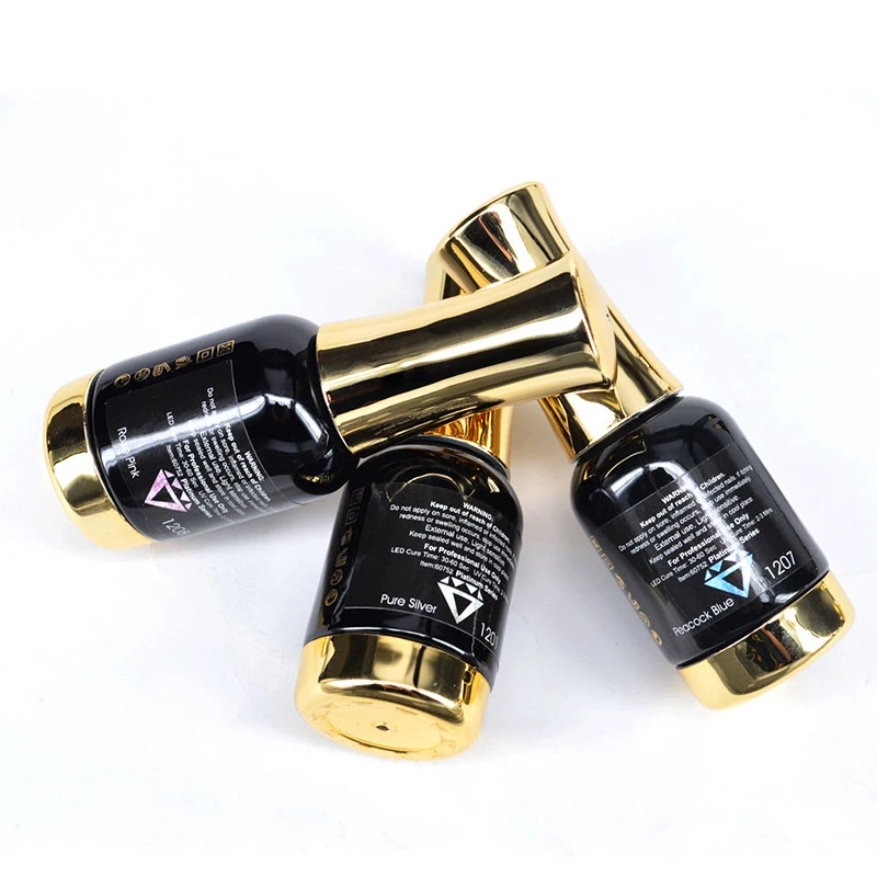 Billige 6PCS Neue Venalisa Nail art 12ML Nail art abendessen diamant glänzende glitter pailletten sternen platin serie nagellack farbe gel kits