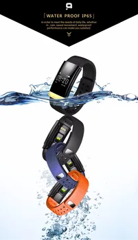 

Fashion Style Water Proof Smart Wristband IP65 Heart Rate Warning Monitor Pulse Calorie Bracelet for IOS Android Smartband