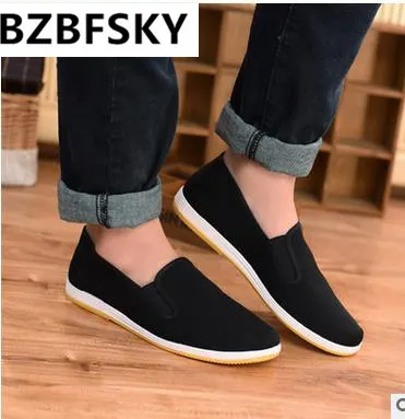 Top Quality Black Cotton Shoes Bruce Lee Vintage Chinese Kung Fu shoes Wing Chun Tai Chi Slipper Martial Art Pure Cotton Shoes