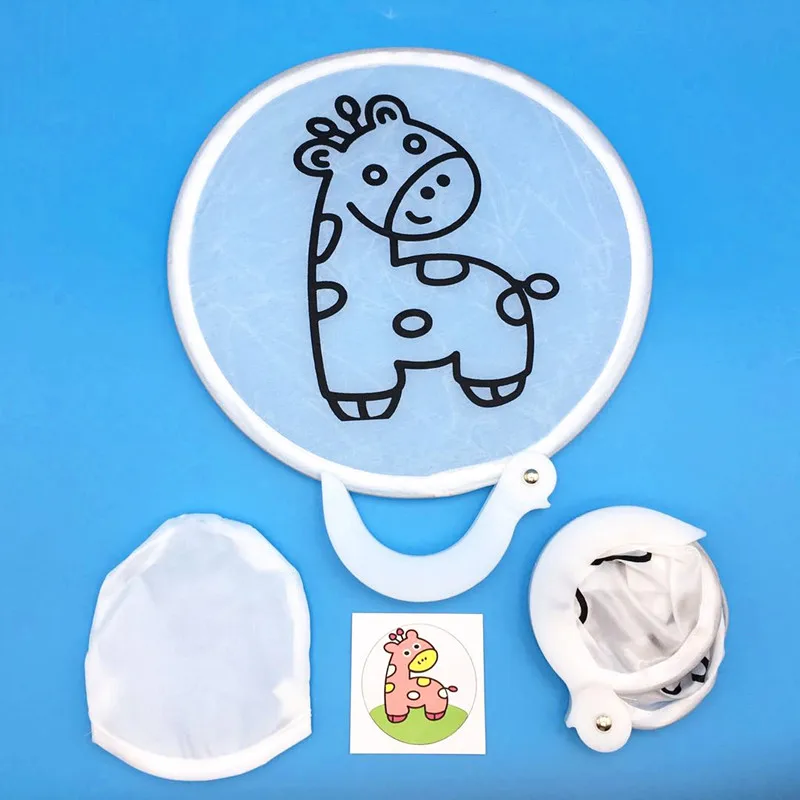 Happyxuan 8 шт./Партия DIY Детские ручные вентиляторы ткань круглый складной