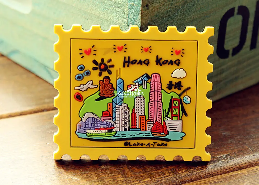 Hong Kong Tourism Tourist Travel Souvenir Rubber Refrigerator