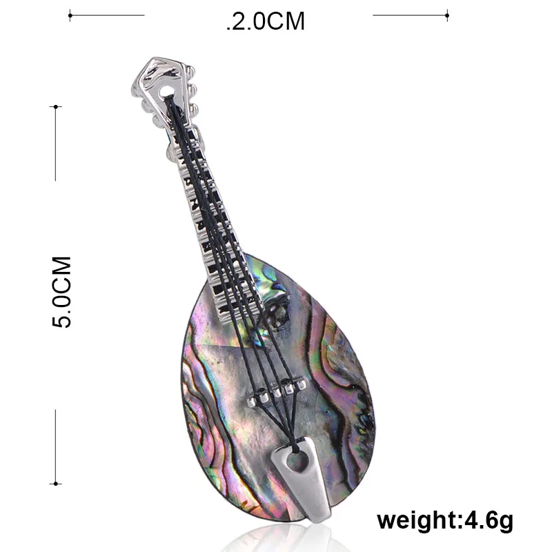 Dazz Vivid lute форма музыкальная брошь с инструментами натуральный Абалон броши в