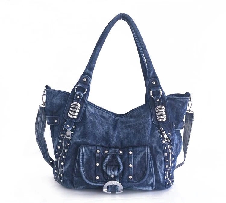 IPinee Высококачественная джинсовая женская сумка, Повседневная вместительная сумка-хобо,, женская сумка-тоут, сумка на плечо