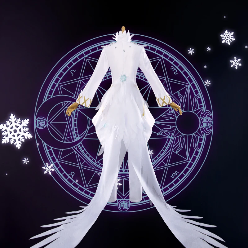 Аниме! Cardcaptor Sakura LI SYAORAN Ice Snow op Королевское Платье белый Великолепная униформа