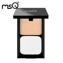 MSQ 2 цвета прессованный минеральный косметика для контроля жирности консилер палитра румяна, маркер спонж для нанесения основы пудры Comestic Make up