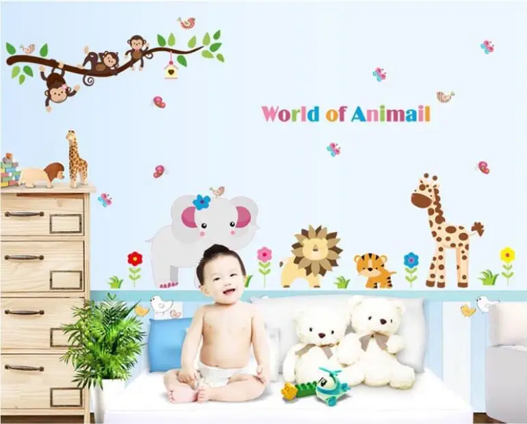 Animal World Wall Stickers For Room Sale up to 70