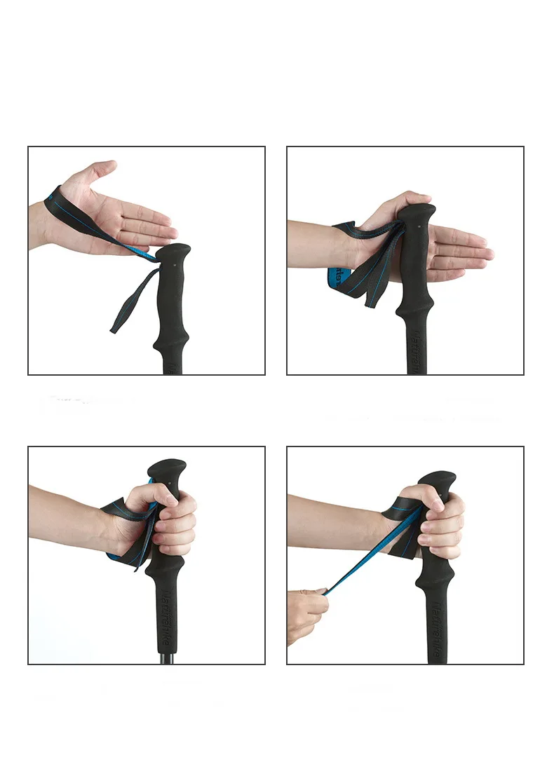 Fibra de Carbono Naturehike Seção Ultraleve Trekking Pólos Aço Tungstênio Bengala Trilha Correndo Caminhadas Alpenstock S153g 4 18 Esporte e Lazer