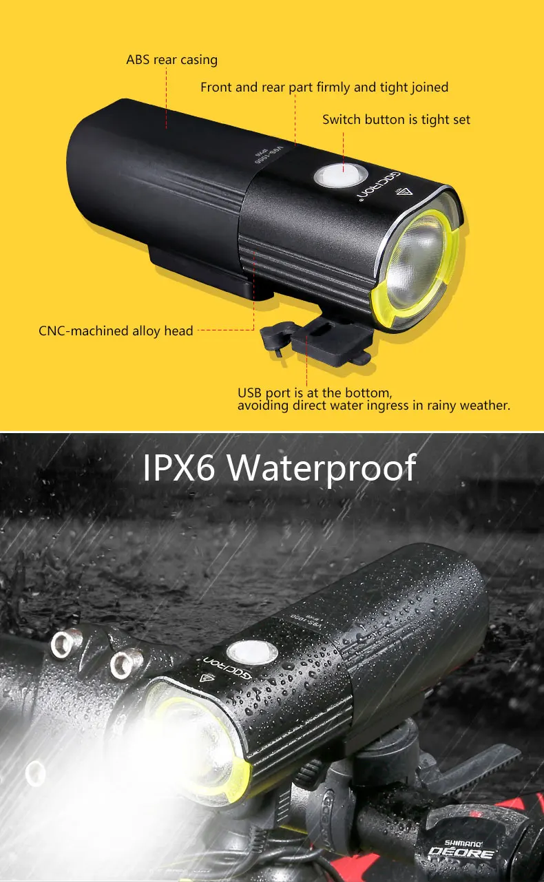 Excellent Gaciron V9S Bicycle Headlight USB Charge Internal Battery LED Front Tail Lamp Cycling Lighting Visual Warning Safety Lantern 2 Excellent Gaciron V9S Bicycle Headlight USB Charge Internal Battery LED Front Tail Lamp Cycling Lighting Visual Warning Safety Lantern 2