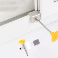 1 шт., детский ограничитель для блокировки окон, замок безопасности для детей, защита от падений детей, замок для окон, пластиковая защитная крышка для замка