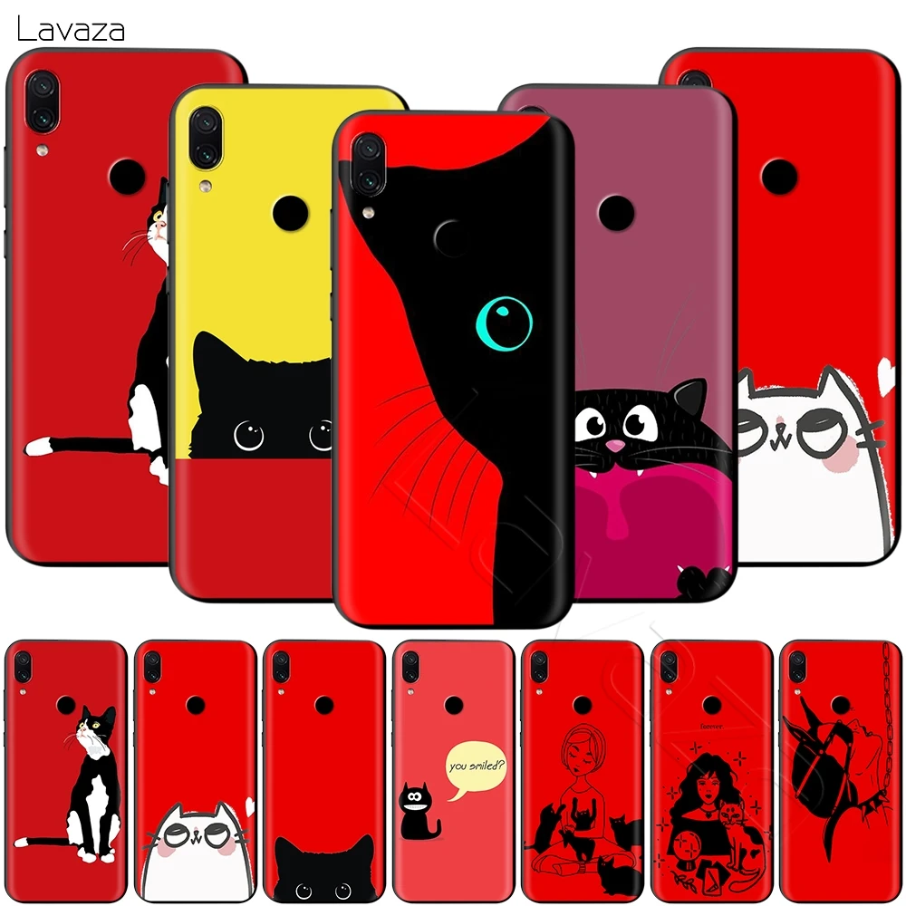 Чехол Lavaza Animal Red Cat Forever для Xiaomi Redmi Note 4A 4X 5 5A 6 6A 7 S2 Pro Go Prime Plus |