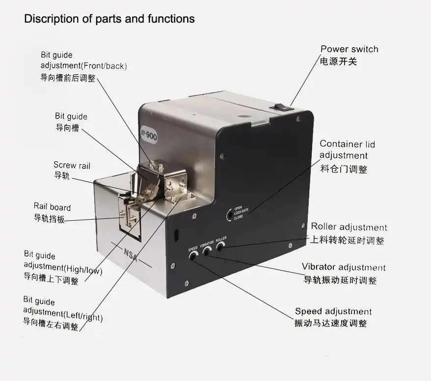 Nsa Automatic Digital Display Screw Feeder Counter 1 0 5 0mm 2v Adjustable Rail Screw Dispenser Arrangement Machine Feeder Feeder Machine Machinedispenser Machine Aliexpress