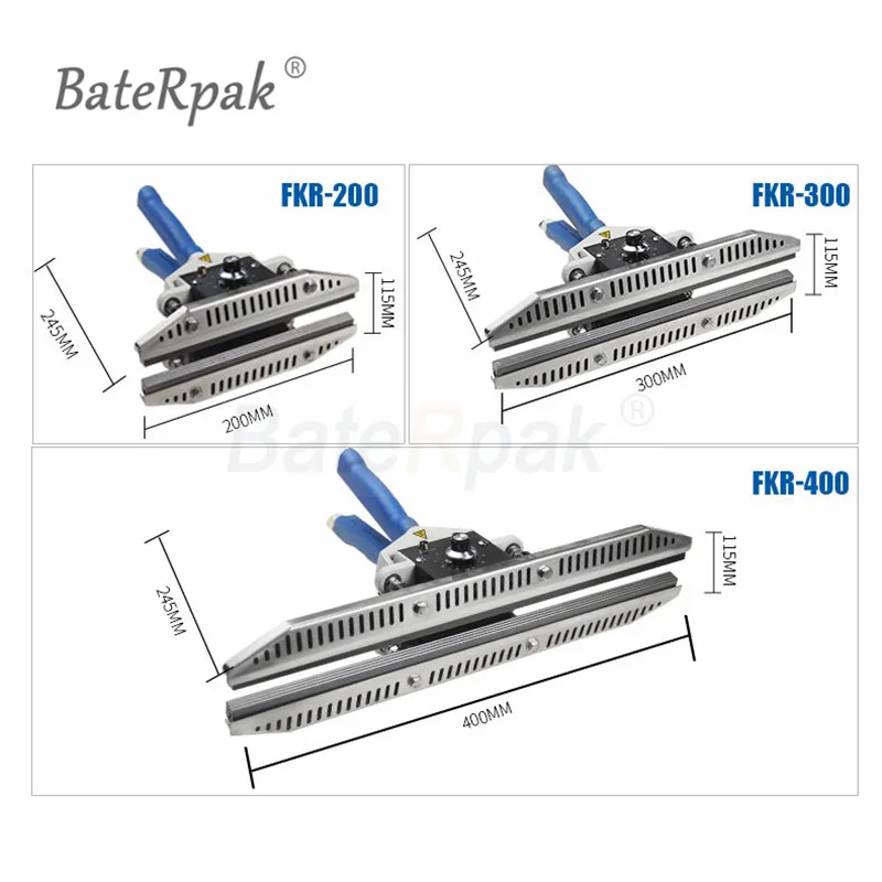 FKR Double heatting sealer,BateRpak kraft paper bag heat sealer,Portable bag band sealer,with protect cover,110V/220V