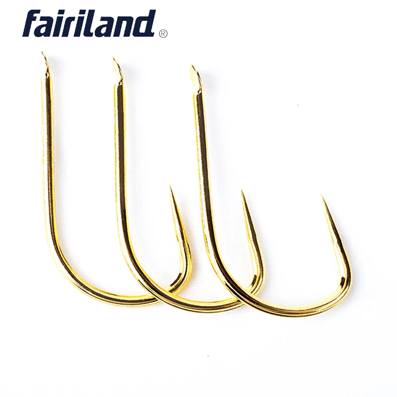 

Reinforced SHIN KANTO fish hook Barbless fishing hook 100pcs set no barbed hooks Japan imported golden non barbed hooks