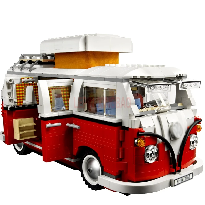 LP 20021 technic наборы бортовой прицеп LP 21001 Volkswagen T1 Camper модель автомобиля-фургона строительные блоки кирпичи игрушка подарок leleings 8109