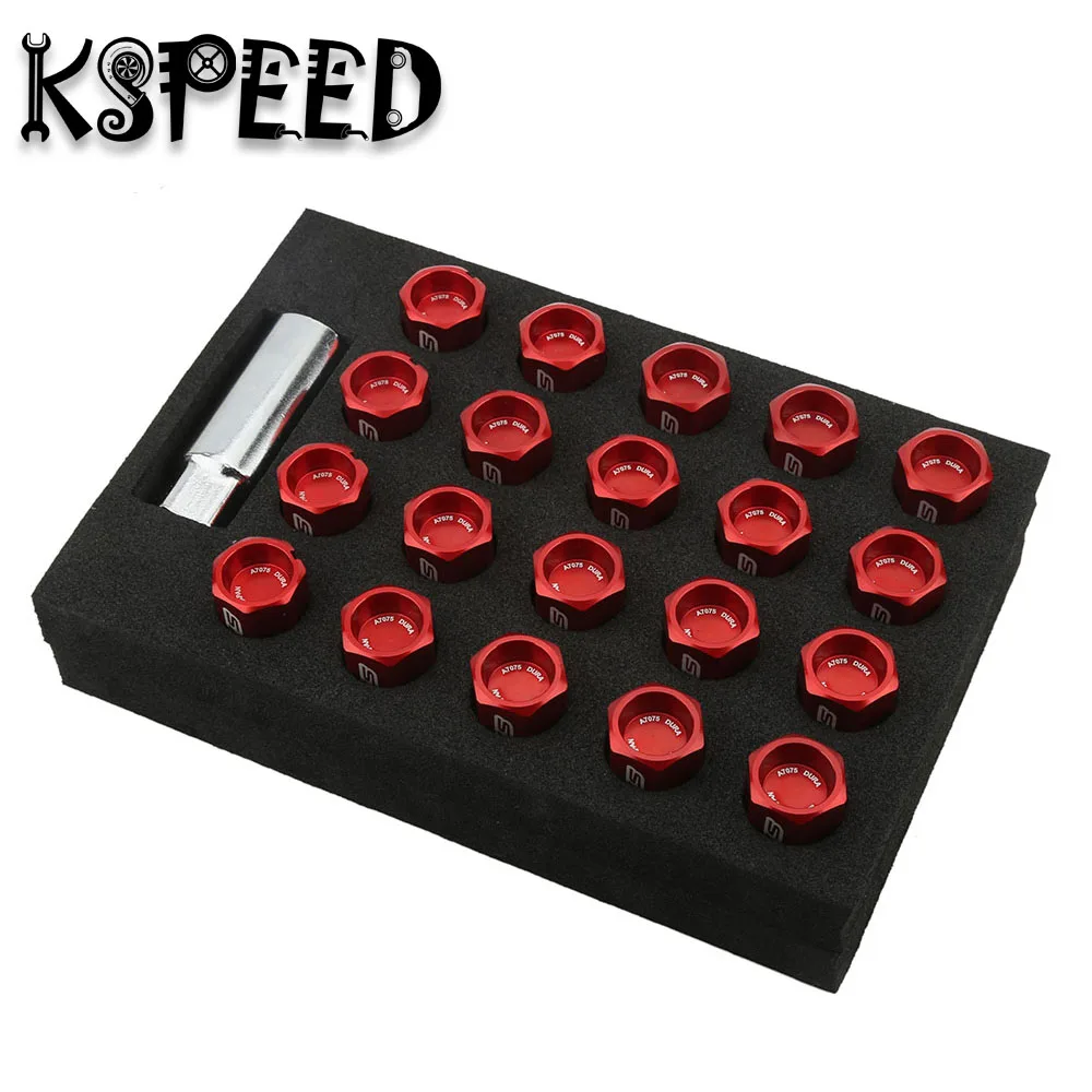 Гайки колесные из алюминиевого сплава с логотипом M12xP1.5 Dura nut 7075 42 мм 20 шт.|wheel lock