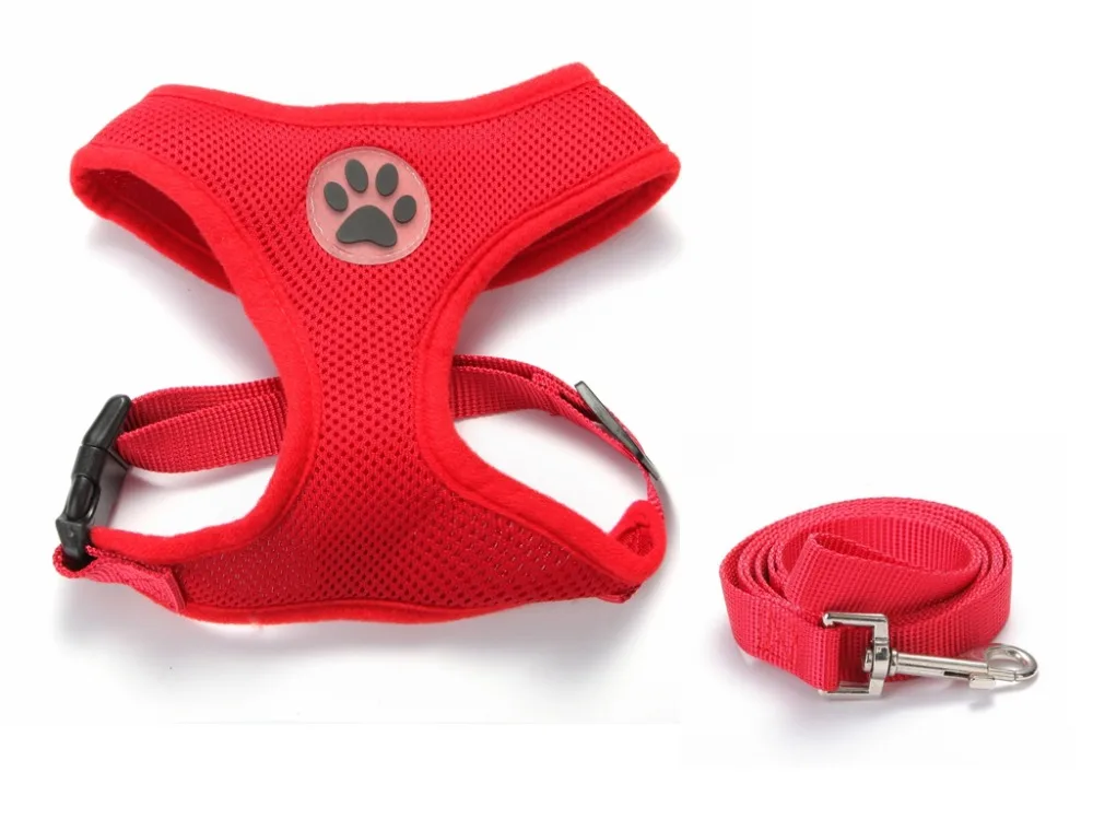 Free Shipping BB5001 High Quality Air Mesh Pet Dog Cat Paw Label Harness Puppy Comfort Walking