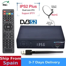 5PCS IPS2 Plus DVB S2 1080 p TV Receiver support Europe IPTV 2500 Channels clines biss