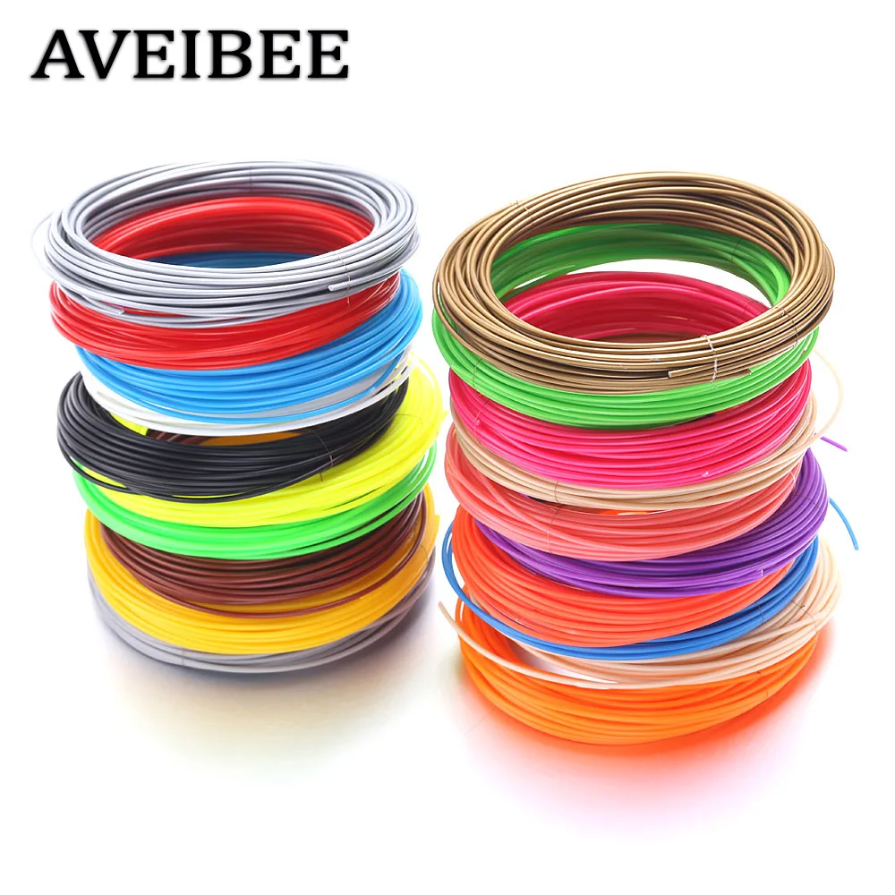 

AVEIBEE 100 Meter Random 10 Color 1.75MM ABS Filaments 3D Printing Materials For 3 D Pens Threads Plastic Printer Consumables