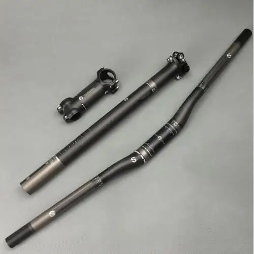 

TOSEEK 3K Matte Full Carbon Fiber MTB mountain Bike Bicycle Riser Handlebar +bike Stem + carbon Seatpost=1 Set