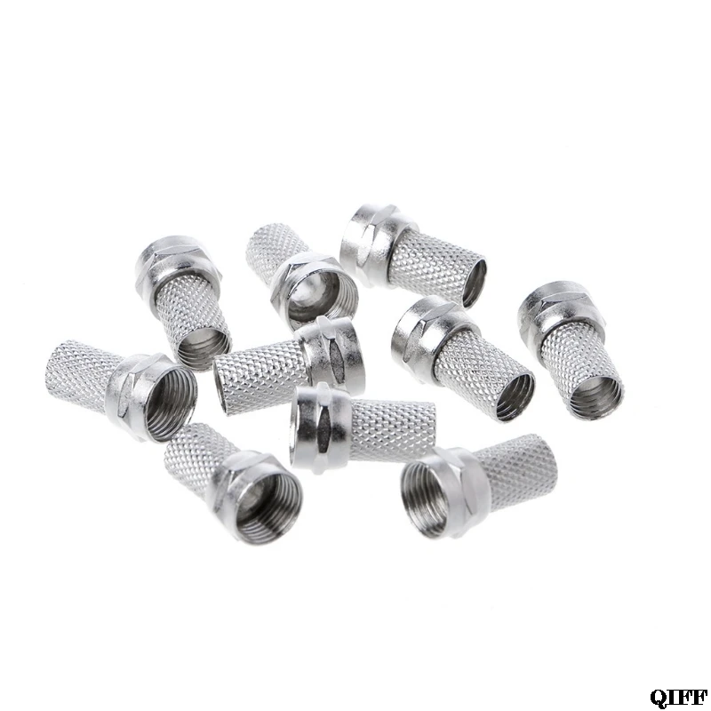 

Drop Ship&Wholesale 10Pcs 75-5 F Connector Screw On Type For RG6 Satellite TV Antenna Coax Cable Twist-on Mar28