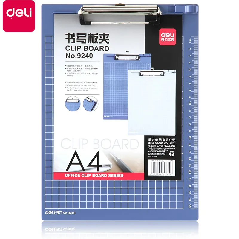 

Deli Stationery Multifunctional A4 Clipboard Writing Board with Measurement Cutting Mat Office School Supplies