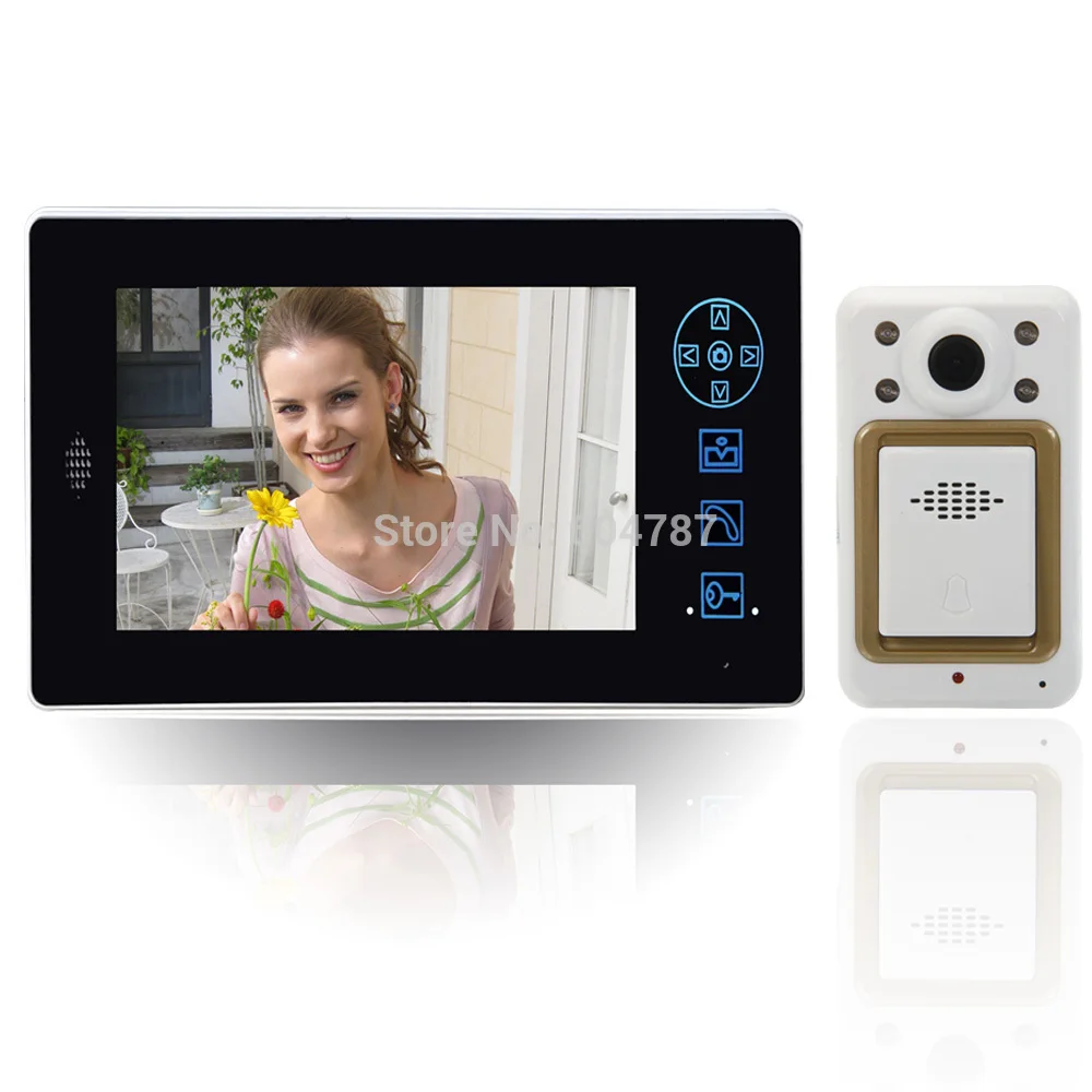 

7" LCD Wireless Video Door Phone Viewer Camera Digital Peephole Door Viewer 120 Degree Wide Angle for Apartment with DVR