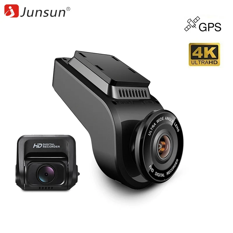 

Junsun S590.P 24h Parking Monitor 4K WiFi GPS Car DVRs Dash Cam 2160P Night version Dual Lens Vehicle Recorder 1080P Rear Camera