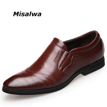 Misalwa/популярная модель года; Брендовые мужские оксфорды без застежки в деловом стиле; Мужские модельные туфли; Повседневная офисная мужская обувь на плоской подошве;