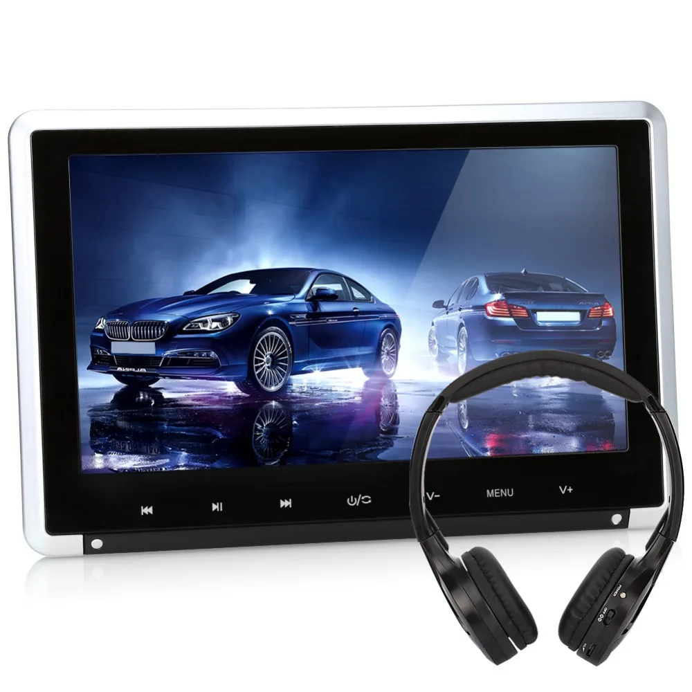 

Pumpkin 10.1'' Black Car Headrest DVD Player HD Digital TFT Screen With HDMI Port Car Monitor Support 1080P Vedio 32 Bits Games