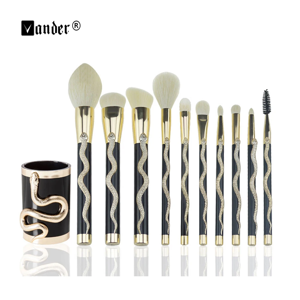 VANDER Makeup Brushes Professional 10 Pcs Makeup Brush Set Foundation Powder Blush Make Up Tools Kit With Brush Bucket цена VANDER Makeup Brushes Professional 10 Pcs Makeup Brush Set Foundation Powder Blush Make Up Tools Kit With Brush Bucket цены онлайн