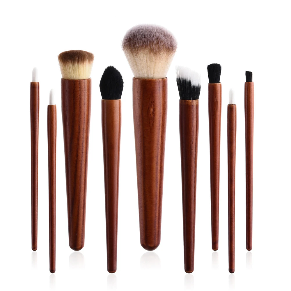 9Pcs Pro Makeup Brushes Set Foundation Powder Eyeshadow Eyeliner Lip Brush Tool (1)
