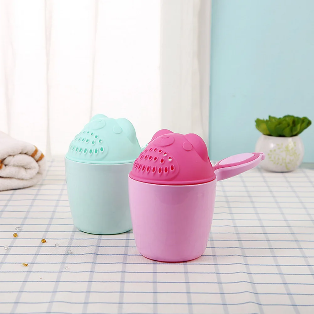 Baby Shampoo Cup Children Shower Spoon Shampoo Cup Children Bathroom Water Shampoo Toothbrush Wash Cup Bath Toys