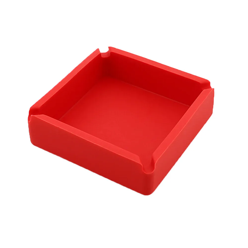 Бытовой силиконовый пепельница Экологически чистая силиконовая резиновая высокотемпературная термостойкая дизайнерская пепельница - Цвет: Красный